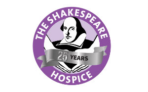 Shakespeare Hospice logo with 25 years anniversary banner